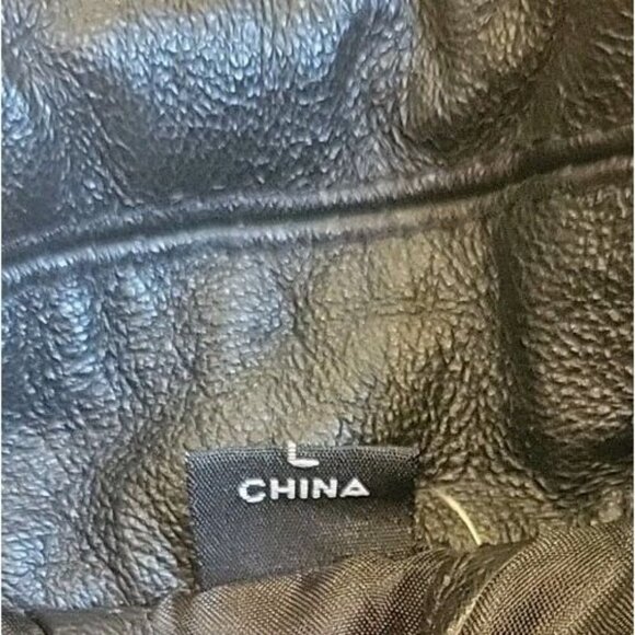 Vintage Burks Bay Leather Bomber Jacket Mens Large Black Member's Edition - Picture 9 of 10